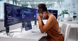 © Andrey Popov - The Frustrated African American Software Engineer Felt Overwhelmed