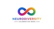 © Sam - The multicolored infinity symbol represents neurodiversity awareness above the text for Neurodiversity Celebration Week.