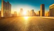 © Cleveland - landscape urban cityscape background hot summer sun illumination of urban city landscape yellow colored and blurred city scene during hot summer day abstract background with copy space