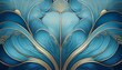 © Leanne - glamorous sky blue art deco pattern background