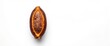 © AbstractAI - Flat lay of cacao fruit used as a creative food concept on a white background with macro details