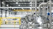 © Bhavesh - Stainless Steel Industrial Processing Tanks in Modern Factory, Chemical and Pharmaceutical Manufacturing Equipment, Hygienic Production Systems and Industrial Technology Background