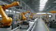 © AstroArchive - Multiple Yellow Robotic Arms in Automotive Assembly Plant