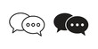 © iconic - Discussion icon set. Black icon on white background