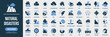 © stas111 - Natural disasters fill icon collection. Includes extreme weather and emergency events. Created in colored style with blue palette