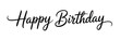 © MDLIMON - Black happy birthday text on white background
