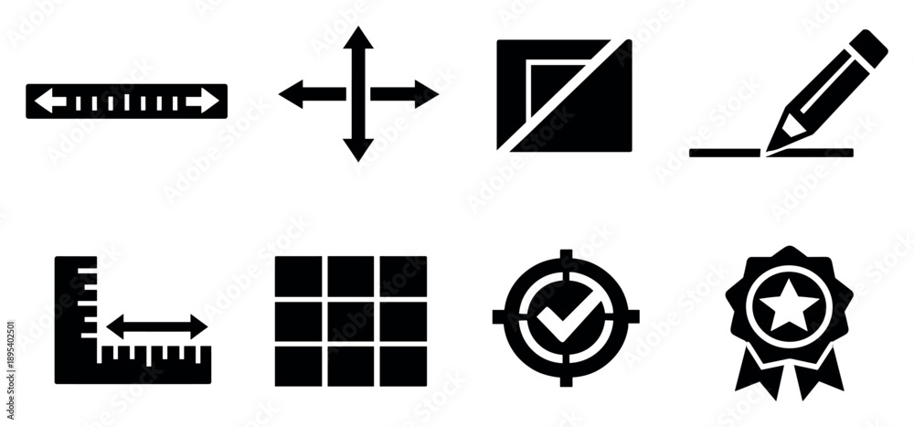 Measurement use and techniques in bold style: measuring length line ...