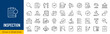© iiierlok_xolms - Inspection web icons in line style. Examination, testing, quality control, check, inspect, collection. Editable stroke.  Vector illustration.
