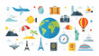 © PANGERANDESIGN - A flat design illustration of travel and global exploration