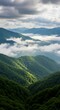 © MOHAMMOD - Lush green mountains enveloped in misty clouds