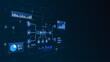 © Fardived - AI workflow automation artificial intelligence. ai agent workflow diagram showing analytics panel, data pipeline and process flow.