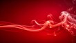 © Fauzan - Abstract red smoke swirls and wisps on a dark background, creating a dramatic and elegant visual effect, perfect for design and artistic projects
