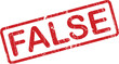 © fatimatz - Red distressed rubber stamp with the word FALSE prominently displayed on a clean white background