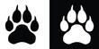 © Silhouette Zone - Wildcat paw print silhouette vector, Bobcat pawprint silhouette, animal paw print vector illustration