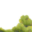 © Haps - Watercolor Grass Tree Nature Hill Illustration Woodland Natural Leaves Foliage Branch Forest Garden Park Spring Ornament