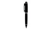 © Shela - Black pen with silver accents on white background writing instrument office supply
