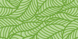 © Ranajit - A seamless pattern of stylized green leaves in a repeating wave design