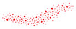 © golo - Flowing red heart confetti romantic background