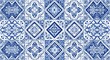 © Mahesh - Mediterranean Blue and White Ceramic Tile Seamless Pattern