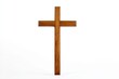 © Iryna - Wooden christian cross on white background