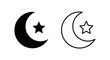 © Nur - Islamic crescent moon star symbol Vector