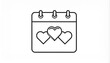 © HecoPhoto - Calendar with hearts icon, romantic date reminder