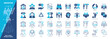 © Genestro - Mediation icon set. Opponents, Dispute, Negotiation, Diplomatic, Ethics, Compromise, Competence, Success. Duotone color solid and editable outline icons