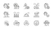 © MystoganCreative - A collection of linear icons representing environmental protection, renewable energy, and sustainability concepts.