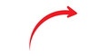 © IsratJahan - Vibrant red arrow with a curved trajectory moving upwards and to the right, on a clean white background