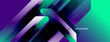 © antishock - Abstract geometric design. Vivid purple, teal gradients create dynamic layered effect. Modern background suitable for digital projects.