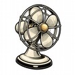 © Phunnada - Vintage Table Fan Illustration in High Fidelity