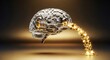 © SidArtic - Artificial intelligence brain generating golden ideas representing innovation and creativity