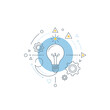 © DZIKRA  - Illustration of a glowing light bulb symbolizing innovation and ideas.
