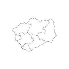 Naklejka na meble Sierra Leone Map with Provinces