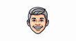 © Karyono - A smiling cartoon boy with gray hair and braces