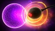 © RiaIndria - Illustration of In Vitro Fertilization Process with Egg and Sperm.