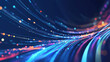 © Wendy - Big data technology Data science analysing artificial intelligence generative AI deep learning machine learning algorithm Neural flow network analytics innovation abstract futuristic. 3d rendering