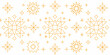 © Sourav - Orange geometric snowflakes pattern on a white background