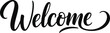 © Jhorna - Elegant welcome sign in black calligraphy