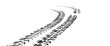 © eTC dEsIgN - Vector black tire tracks road white background