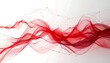 © Baladi - Flowing translucent red ribbons with connected dots on a white backdrop, artistic composition