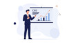 © Tania - CEO Presents Growth Chart on Whiteboard - Business Strategy and Success