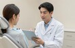 © Generative AI - Asian Dentist Explaining Treatment Plan to Female Patient Using Tablet During Dental Appointment in Clinic