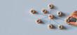 © LAONG - Human centered support network concept, empathy heart icon connecting diverse people blocks, showing emotional intelligence, teamwork, trust, mental health care, compassionate leadership organizations
