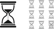© lahiru - A detailed collection of hourglass icons representing the passage of time.