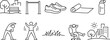 © Регіна Морозюк - Collection of line art icons representing outdoor activities and relaxation in a city park setting