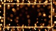 © parinja - Elegant Gold Bokeh Lights Frame for Celebratory Backgrounds