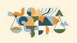 © Yanti - Abstract, colorful, geometric illustration with balance scales
