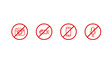 © Neoviz Studio - Prohibited signs depicting no photography video mobile phones or recording