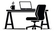 © iVGraphic - Simple graphic illustration of a workspace depicting productivity for business